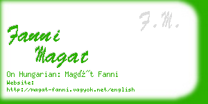 fanni magat business card